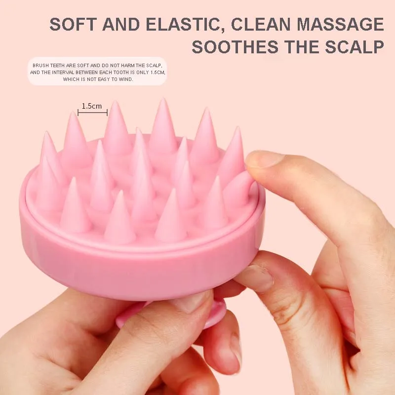 Portable Silicone Shampoo Brush Soft Scalp Massage Brush Hair Washing Comb Shower Washing Bath Brush Hair Care Styling Tool