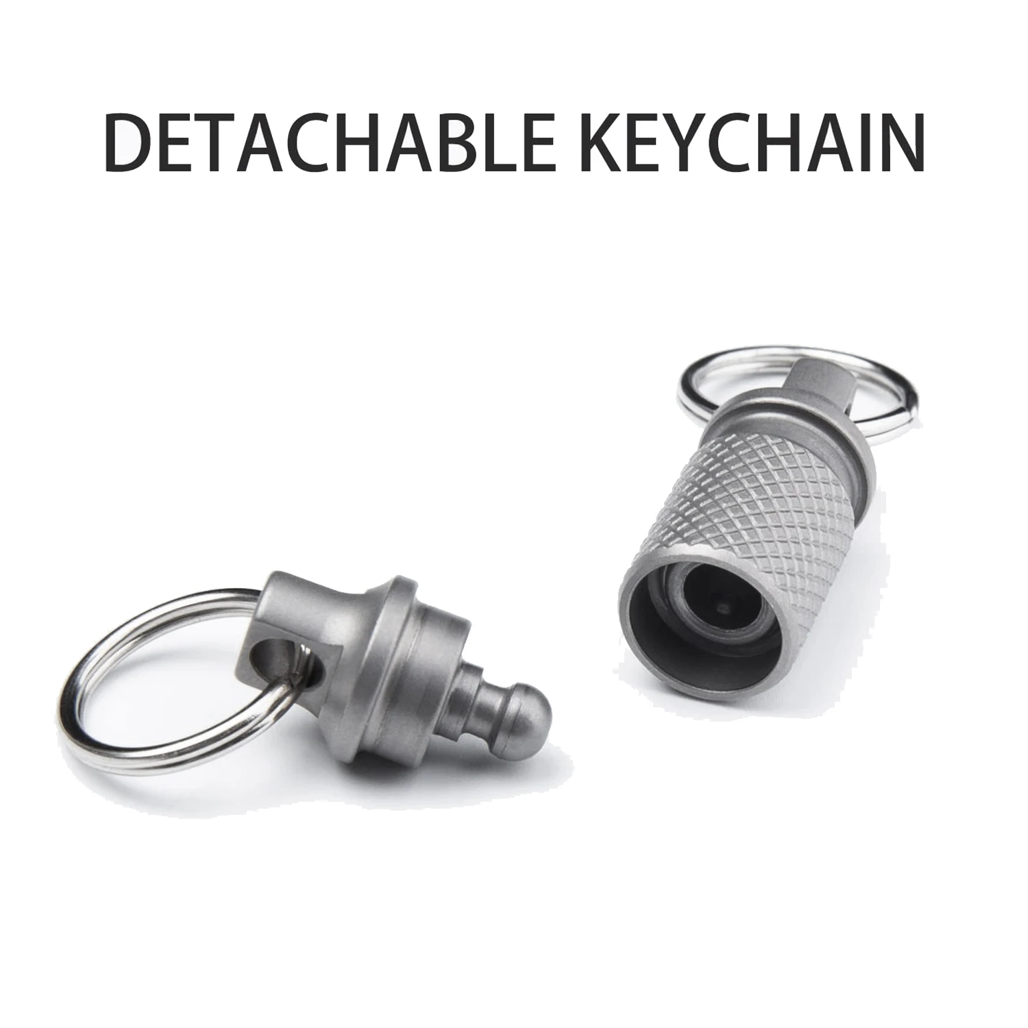 Titanium Quick Release Keychain,Detachable Key Ring Pull Apart Keychain,Key Holder Accessory for Bag/Purse/Belt