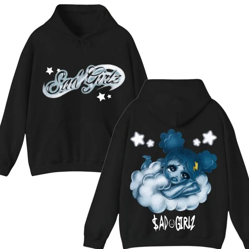 

Vintage Sad Girlz Hoodie Women's Retro Pullover Sweatshirt Animal Pattern Non-Shrinking Fabric Spring 2026 Collection
