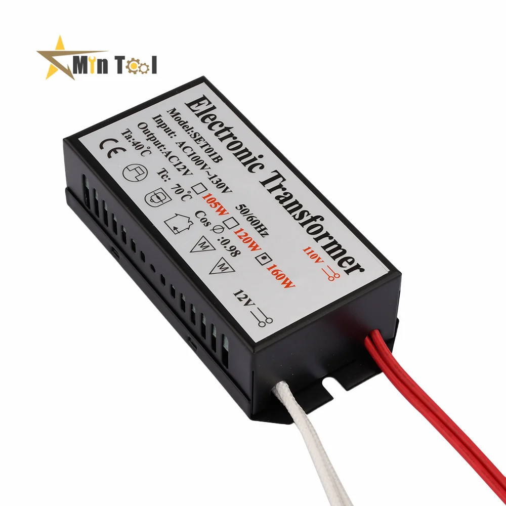 Sufficient Power Electronic Transformer For Halogen Lamp AC 110V To AC12V 60W/160W  Power Supply Accessories