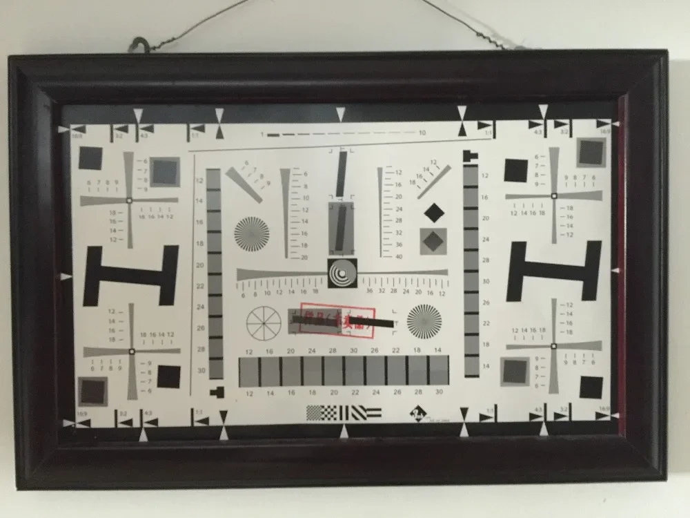 2026 Standard Iso 12233 4000 Lines Resolution test Chart Picture 8X for 12 Mega Pixels Digital Video Camera