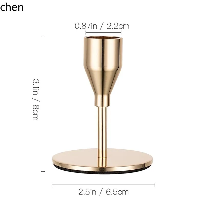 Hxl golden candlestick ornaments romantic table setting props decorations