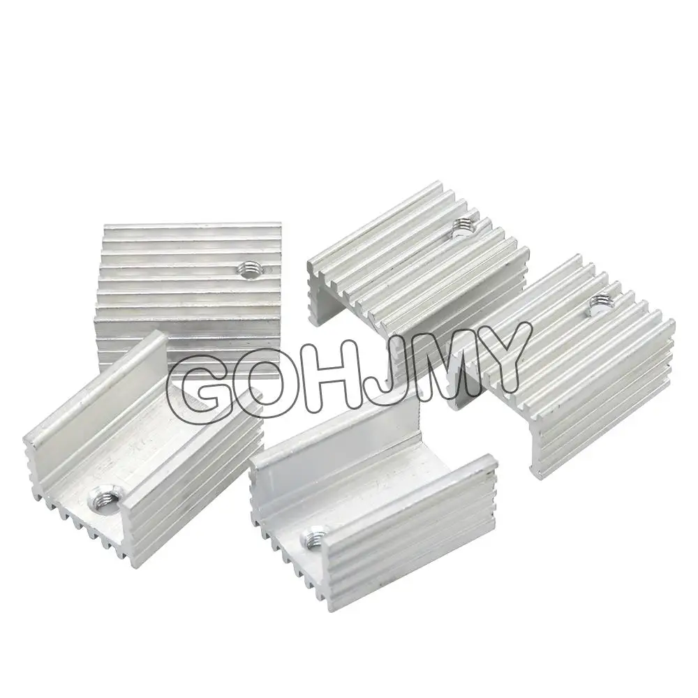 10PCS TO-220 Transistor 15*10*20mm U Type Aluminum Heatsink Radiator DIYGBA For Transistors TO220