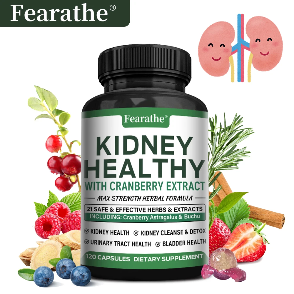 Kidney Healthy Supplement - with Cranberry Extract - Promote Kidney Cleanse & Detox,Urinary Tract & Bladder Health