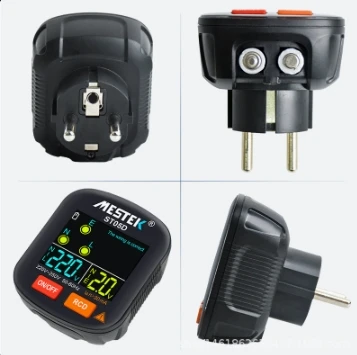 Effective ST05 Digital Display Socket Tester Live Wire Detector Phase Leakage Zero Live Wire Detector