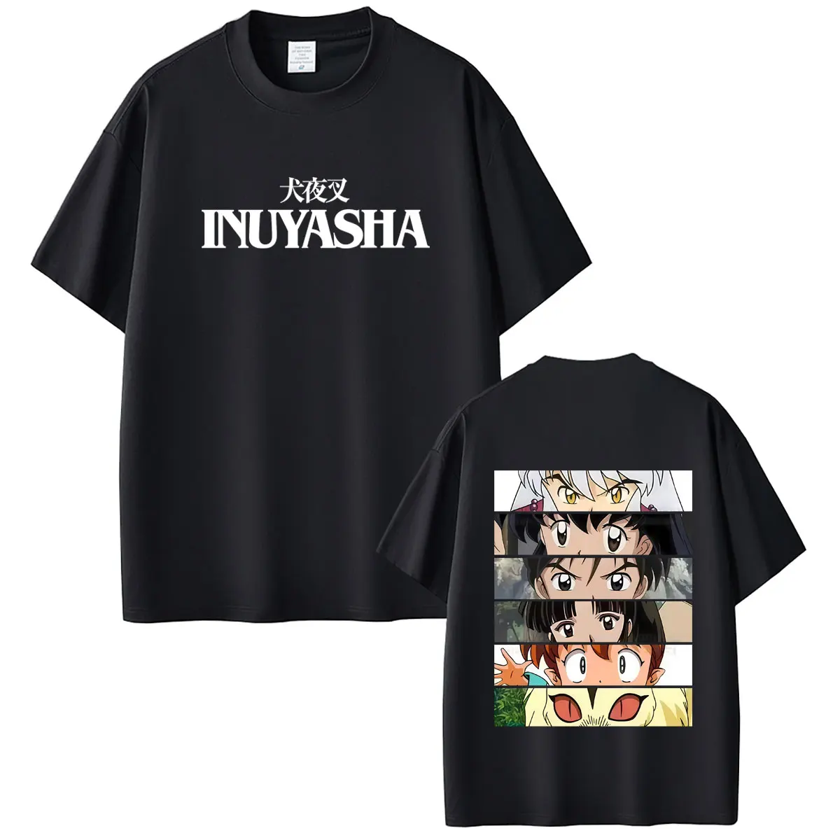 

Anime Inuyasha Kagome Miroku Sango Shippo Kirara Eyes Print T-shirt Men Women Cartoon Casual T Shirts Male Fashion Vintage Tees