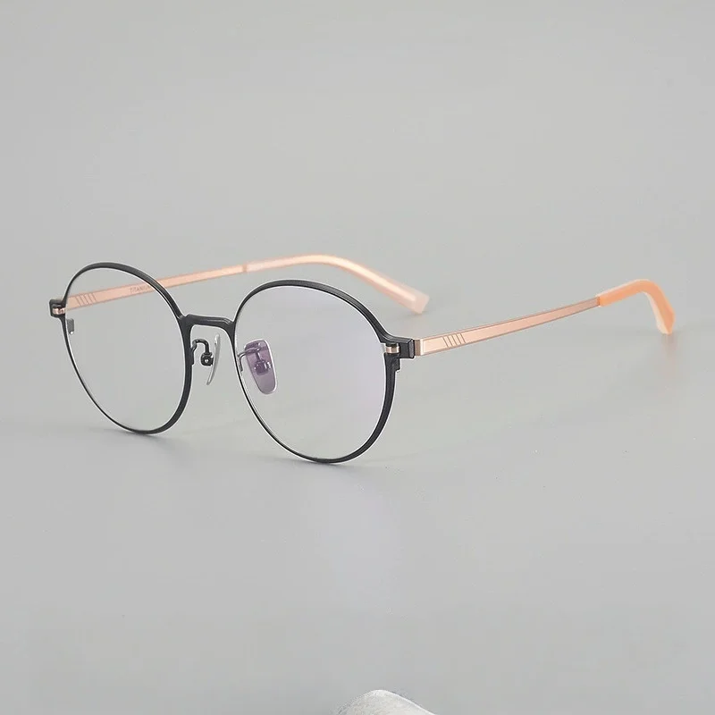 

Belight оптические круглые формы классический дизайн для мужчин и женщин очки из чистого титана оправа для очков P6002