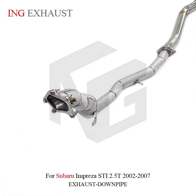 ING Stainless steel Exhaust System High Flow Performance catback full sets for Subaru Impreza STI 2.5T 2002-2007 with valve