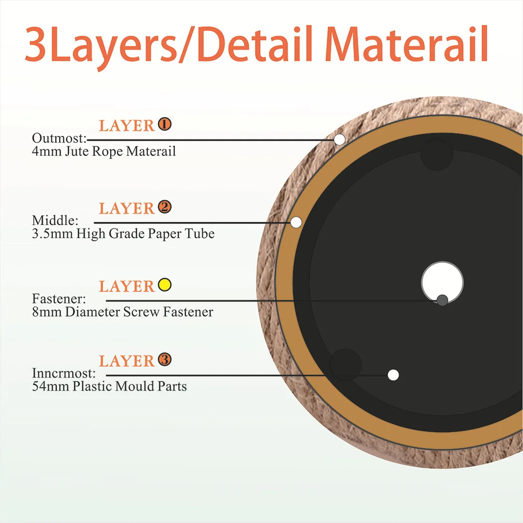 DIY Cat Scratching Post Replacement Post for Cat Tree Cat Tower Furniture Kittens Scratch Pole with M8 Screw Accessories