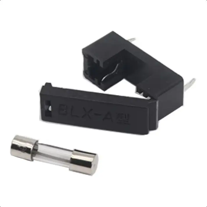 【20-5PCS】5x20mm  0.1A - 30A Fuse Holder With Cover Chassis/Panel Mount BLX-A Black For PCB Board S08 Drop ship 【0.1A - 30A】