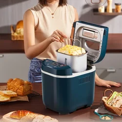 Automatic Bread Maker with Large Capacity for Home Use and Dough Kneading Multifunctional with Intelligent Fruit Feeder