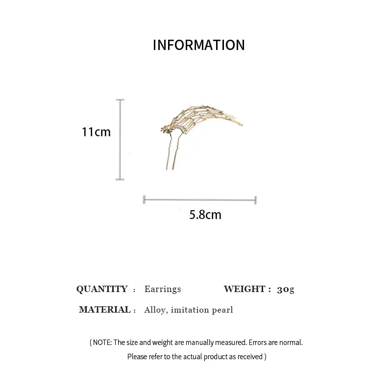 زهرة سوبر طويلة شرابة دبابيس الشعر للنساء بيان العصرية الرجعية الشعر العصي مزاجه تقليد اللؤلؤ الشعر عود ث #6