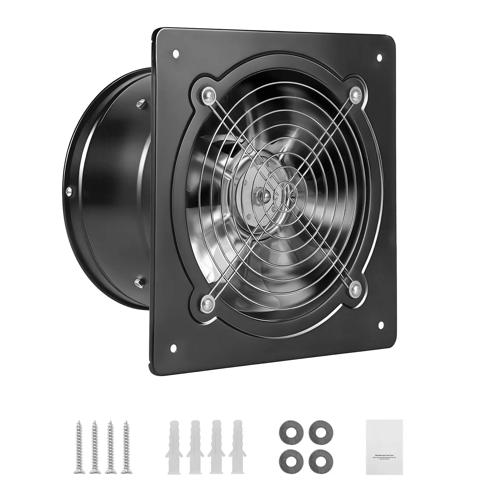 8 Inch Exhaust Fan, 576 CFM High Velocity Wall Mount Vent Fan with On/Off Control, Low Consumption, Portable Ventilation Extract