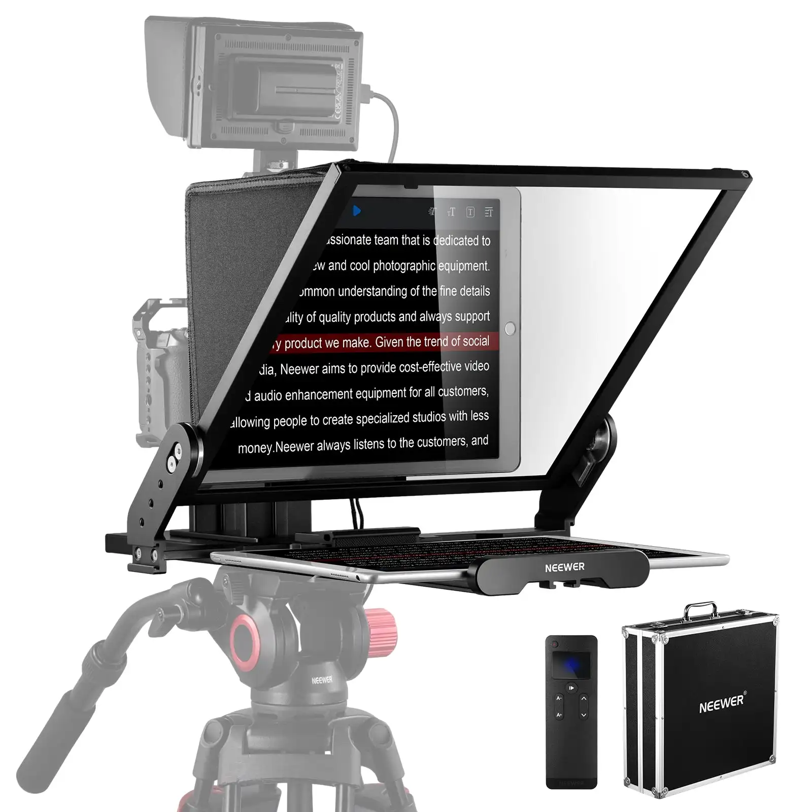Neewer-アルミニウム合金リモートテレプロンプター、iPad Pro用