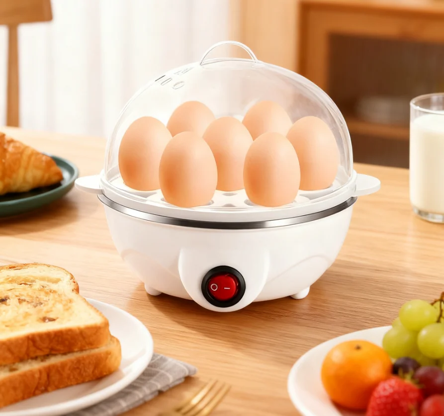 1-Person Mini Egg Cooker Automatic Power off Multi-Functional Steamed Egg Boiled Egg Maker for Breakfast Home Kitchen Appliance view 2