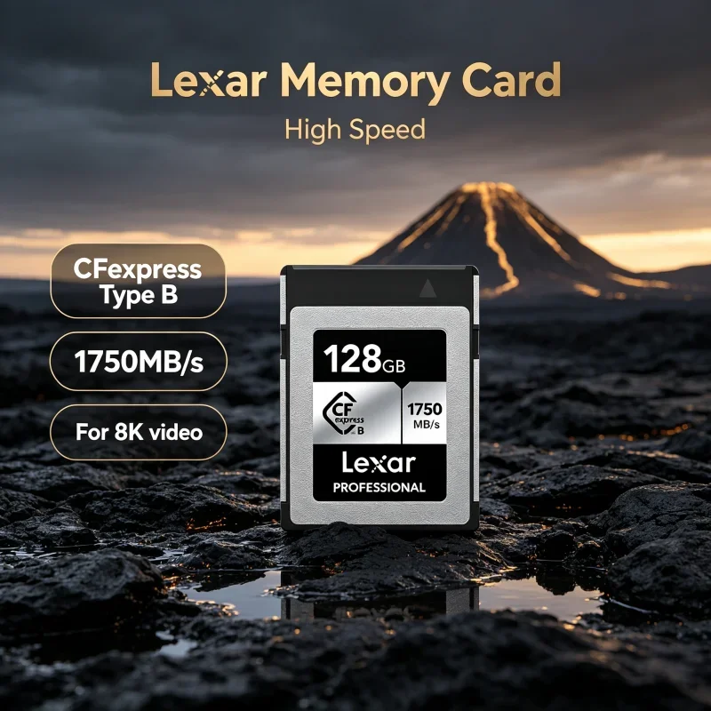 Lexar CFexpress Type B Memory Card 128GB 256GB Read 1750MB/s CF express Type B Card 512GB Storage Card For 8K Video