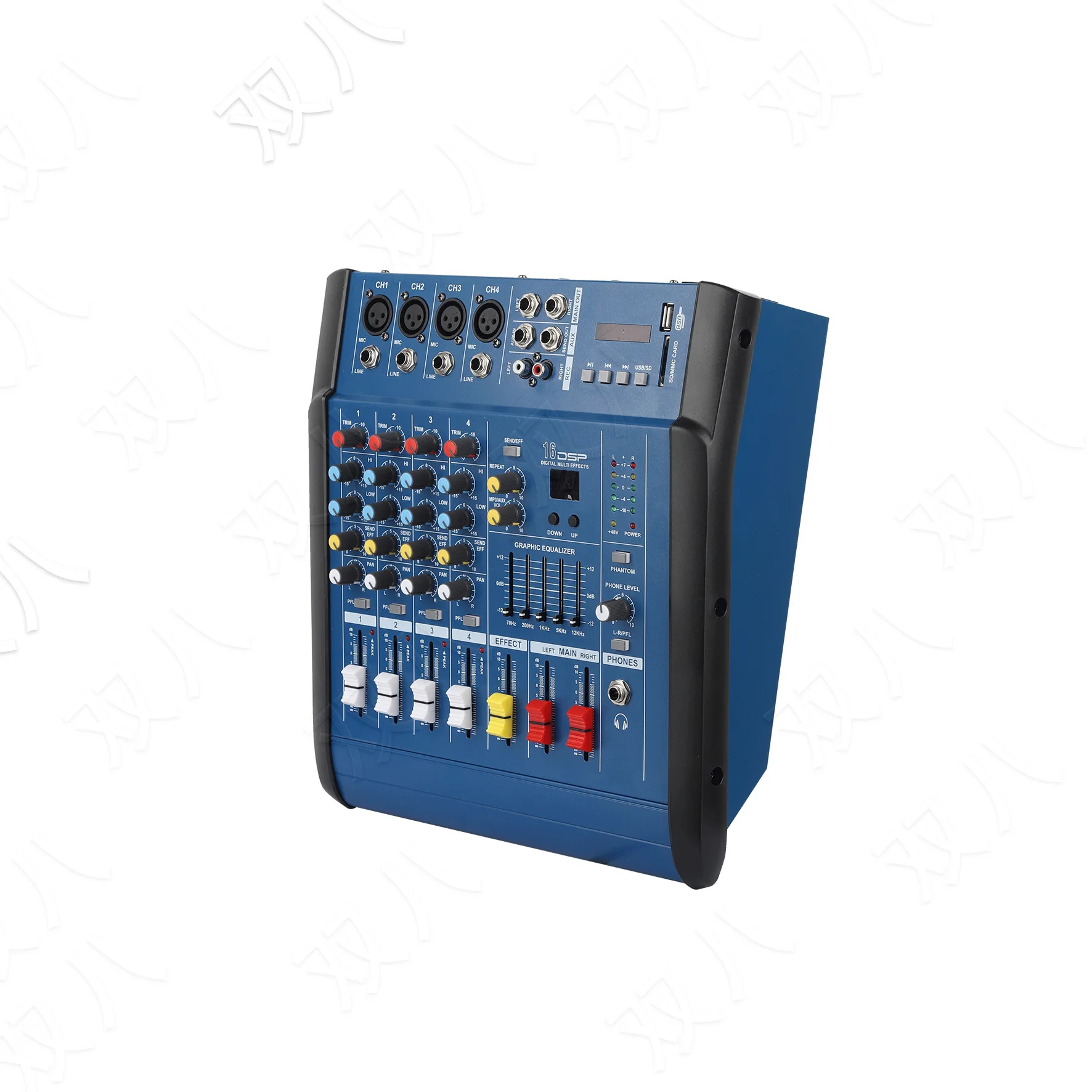 With power amplifier can be connected to USB playback reverb suitable for wedding stage outdoor professional small mixer PMX402D