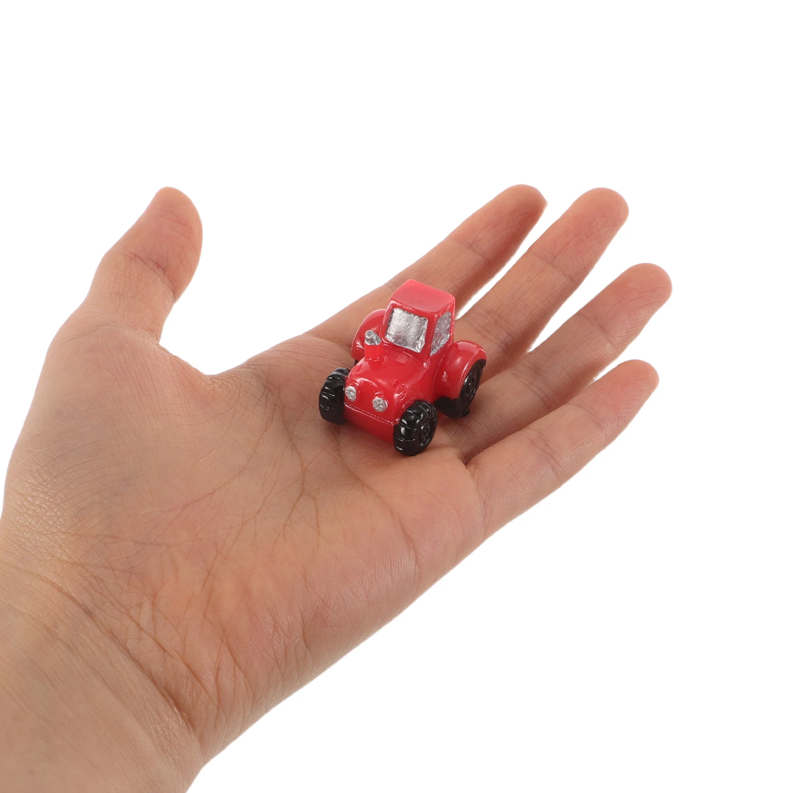 

12 Pcs Miniature Farm Ornaments Fairy Garden Tractors Dollhouse Decorate Models Vehicles Scene Resin Toys