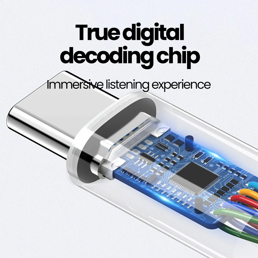 سماعات أذن OLAF سماعات أذن سلكية DAC Type C أو 3.5 ملم سماعات أذن سلكية تحكم الخط سماعة رأس رياضية مع ميكروفون للهواتف المحمولة