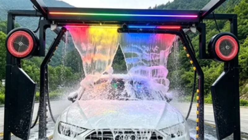 360° Surrounding Touchless Car Wash Machine With Air Dryer Integrated Auto Cleaning Full Kit