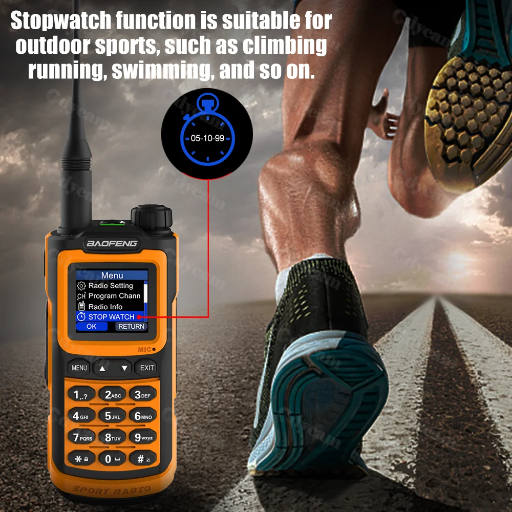 Baofeng UV G30 Pro Portable Walkie Talkie 10W Long Range FM Radio Stopwatch 1000 Channels USB-C Charger Hunting Ham 2-Way Radios