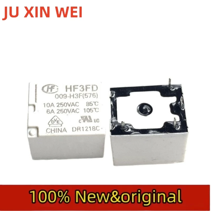 10PCS/lot New  HF3FD 009-H3F HF3FD 009-HSTF Relay 9V Quadrupole Group Frequently Open HF3FD-009-ZTF 5 Foot Group Turn