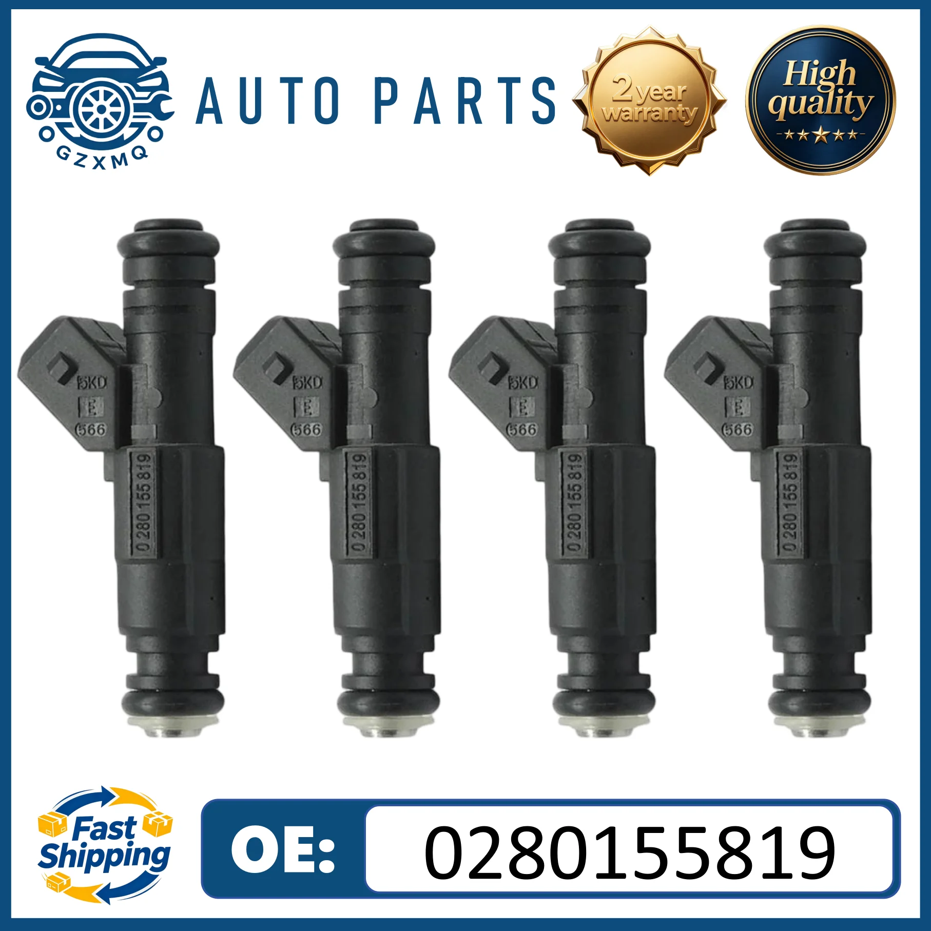 0280155819 4pcs High quality Fuel injectors For Ford Focus Mondeo Escort Tourneo Connect Transit Connect 1.6L 1.8L# 988F-DB