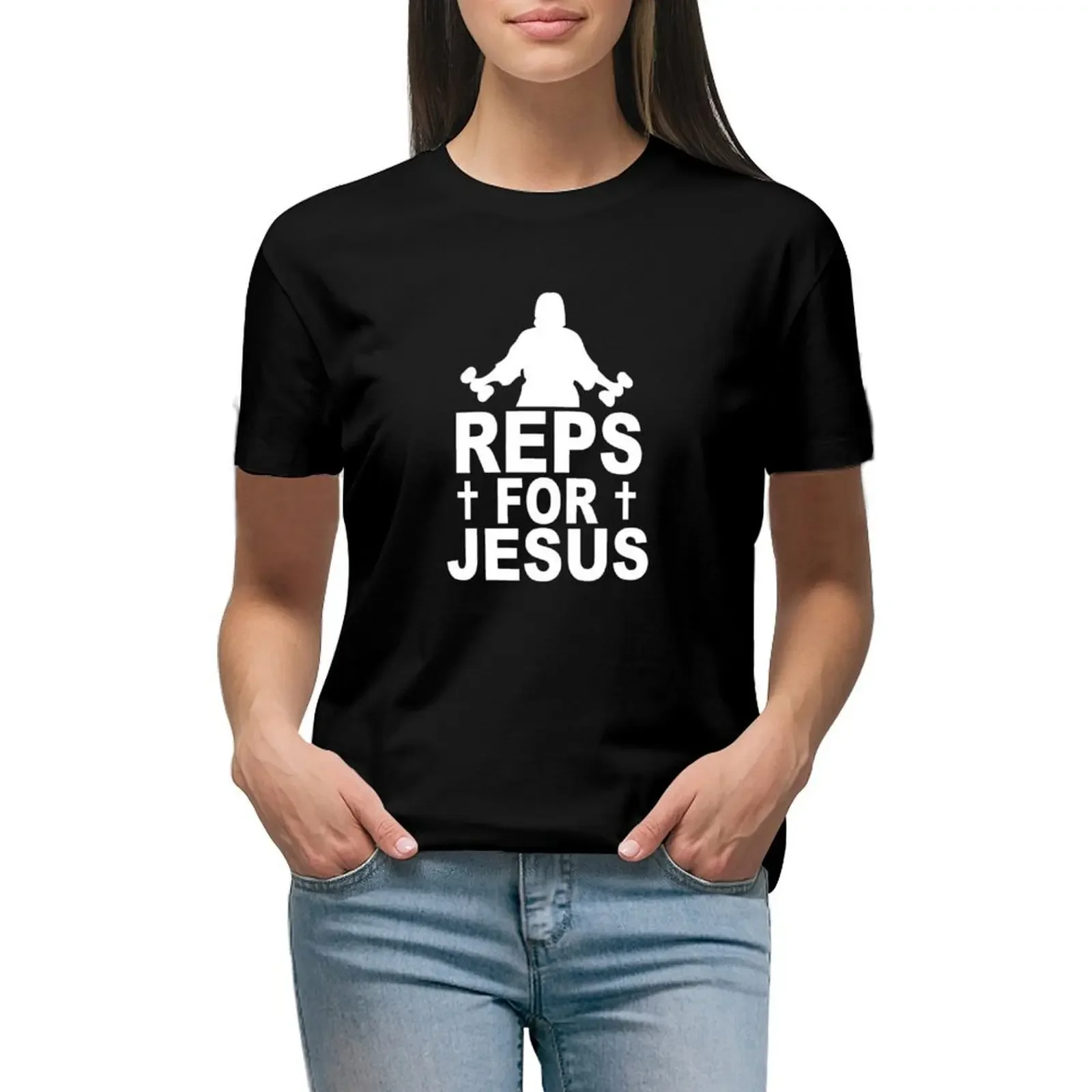 

Reps For Jesus Art Design T-Shirt summer clothes animal prinfor Blouse new edition western t shirts for Women