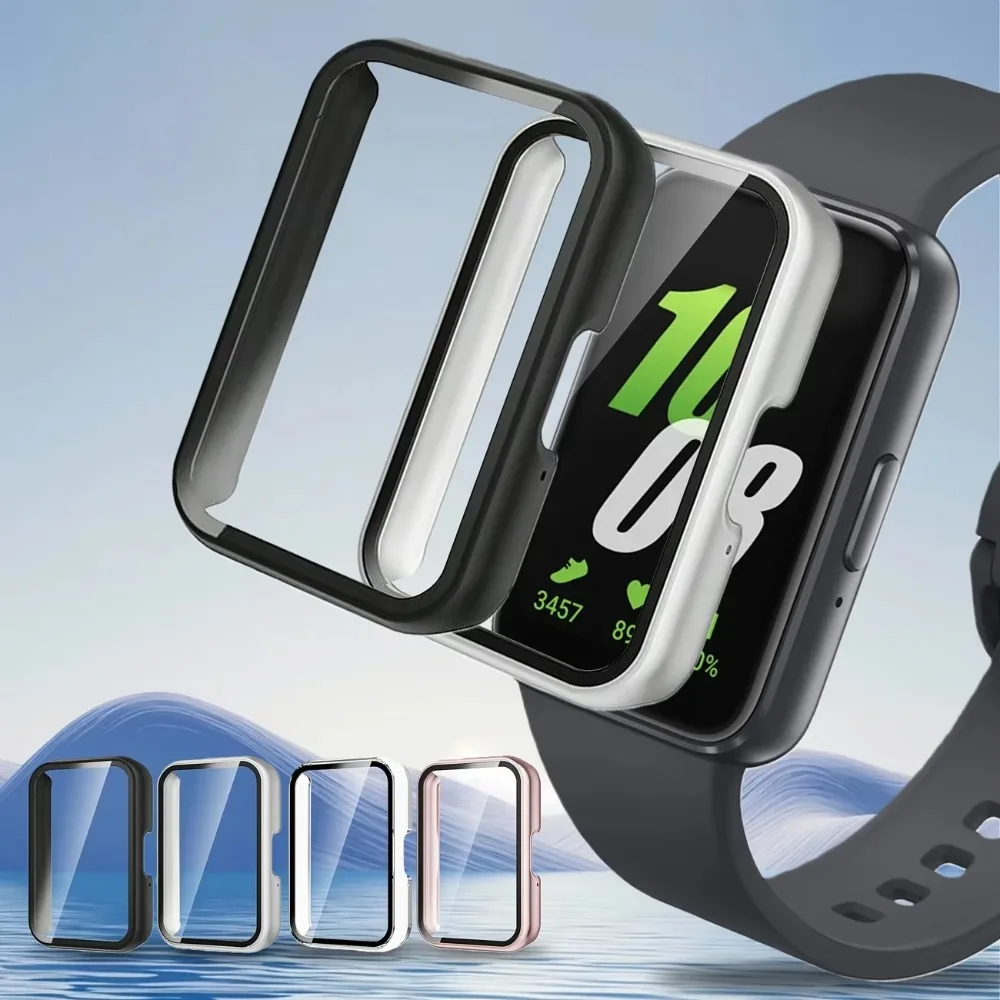 Slim Matte Hard PC Cover With Glass Protector For Samsung Galaxy Fit 3 Anti Scratch Lightweight Bumper Case