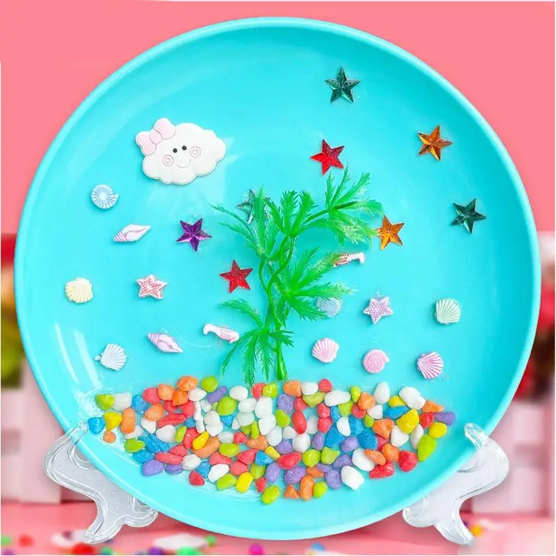 Shell Crafts For Kids Parent-Friendly Toys With Colorful Stones Kids Summer Crafts Parent-Friendly Toys Art Stuff For Children