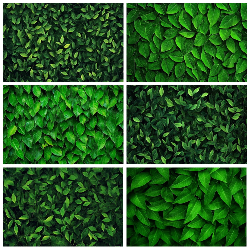 

Green Leaf Background Photography Wallpaper Wall Photo Paper Birthday Wedding Decoration Backdrop Shooting Props Banner Supplies