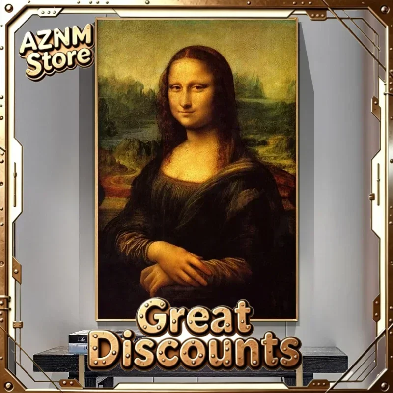 The Mona Lisa Famous Art Canvas Paintings By Leonardo Da Vinci Wall Art Posters And Prints Classical Art Picture For Living R