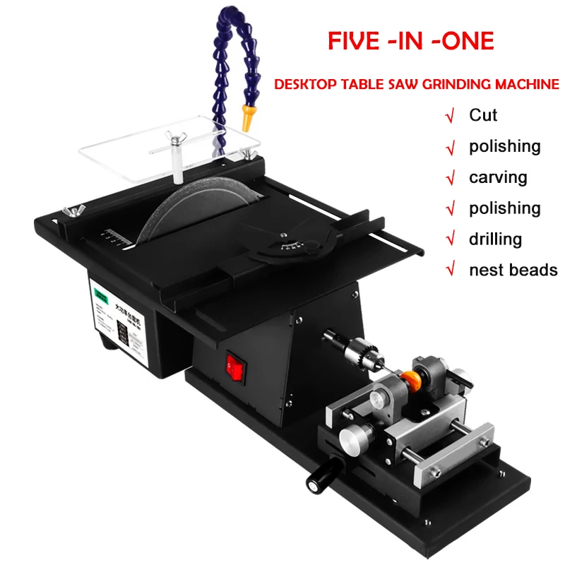 1850W Mini Table Saw Multifunction Jade Grinding And Cutting All -in -one Machine Table Grinding Carved Polishing Jadeite Tool