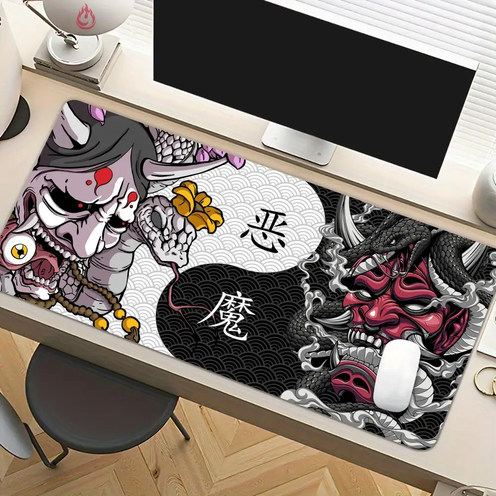 

Коврик для мыши с дизайном Demon Pattern Design, нескользящий коврик для стола, аксессуары для стола, коврик для клавиатуры, игровые коврики, tapis de souris xxl