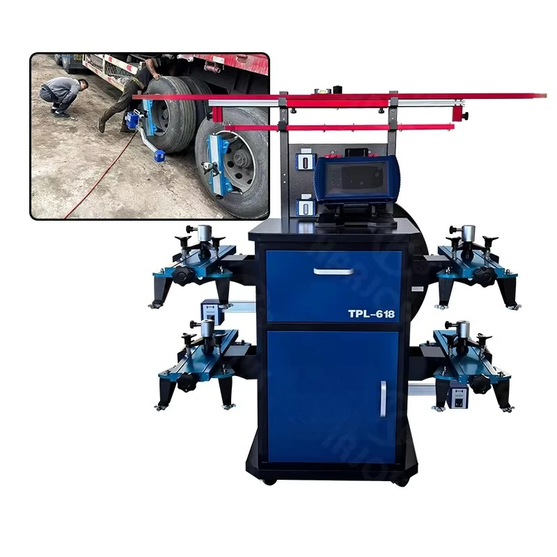 High Precision 3D Digital Truck Wheel Aligner | Heavy Duty Multi-Wheel Alignment Lift LED Display