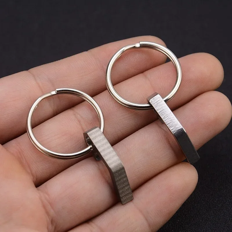 Portable Mini Bottle Opener Stainless Steel Titanium Alloy Key Ring Carry Easily Bar Tool Kitchen Gadgets