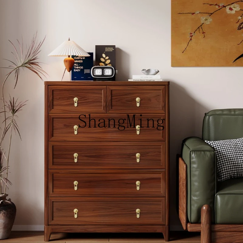 

FG rosewood mahogany five-layer six-chest cabinet simple living room storage bedroom storage all solid wood chest cabinet