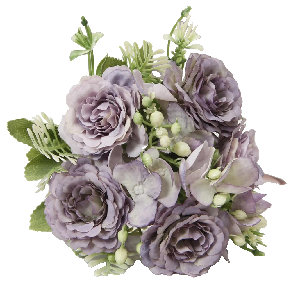 Realistic Artificial Flowers Bouquet Silk and Plastic Material Suitable for Various for occasions Color Options