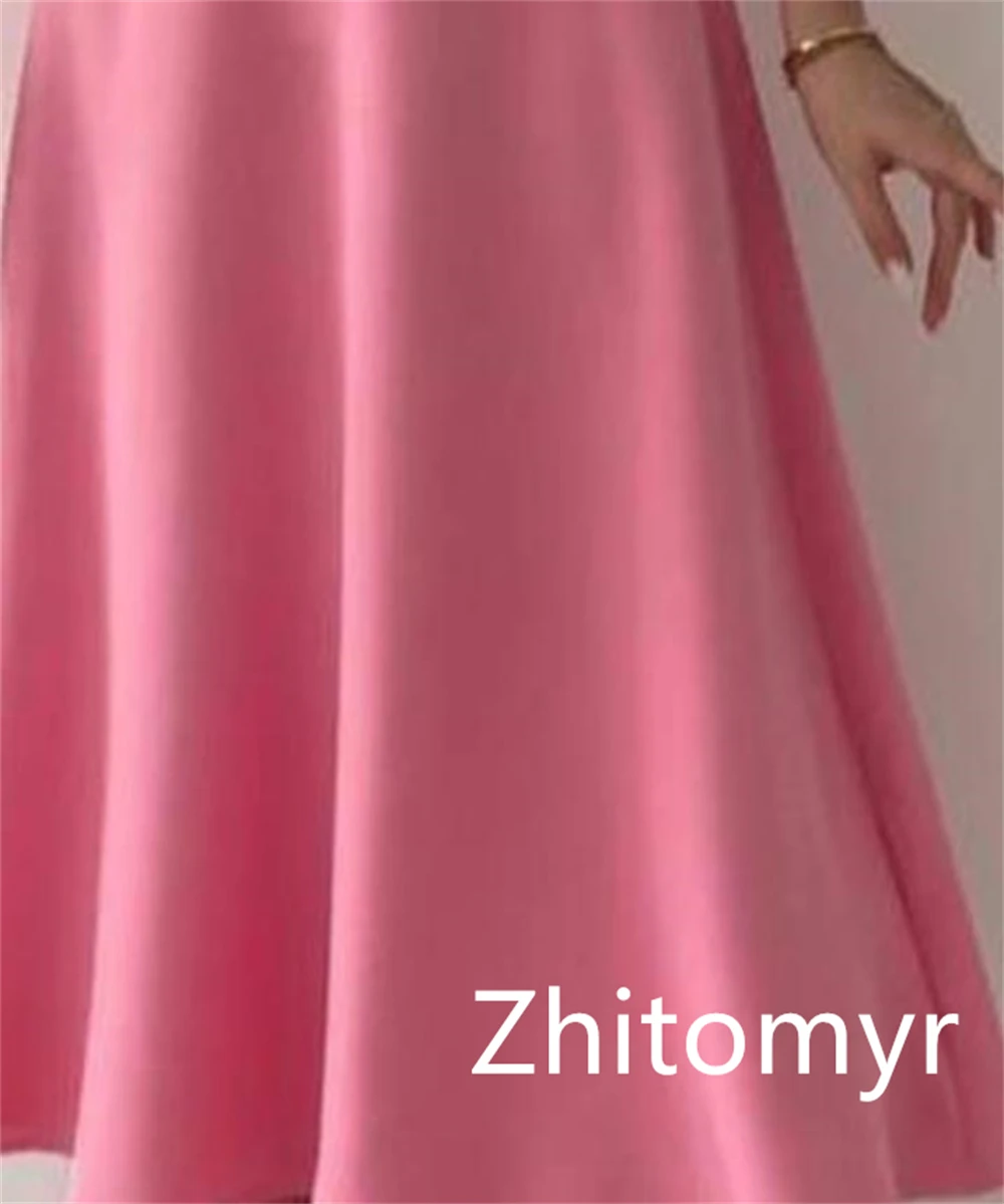 Customized Ball Fashion Elegant Bateall A-line Celebrity Dresses Skirts Satin Evening  Gown For Women  Party فستان سهرة نس