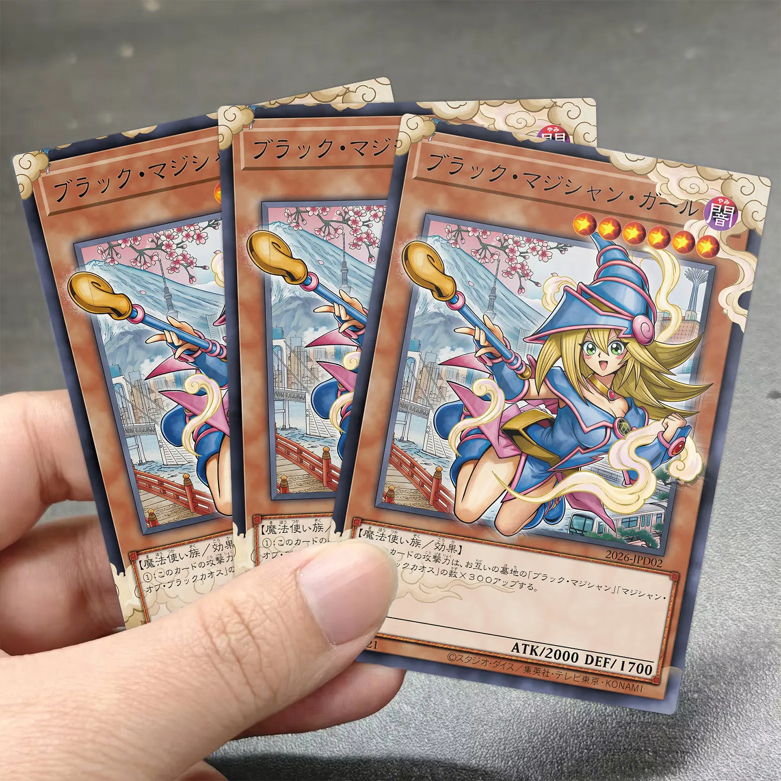 Image of DIY Yu-Gi-Oh! Dark Magician Girl Japanische Out-of-Frame-Pser-Karte ATK/2000 DEF/1700 GMR Limited Edition NPR Game Universal N Card