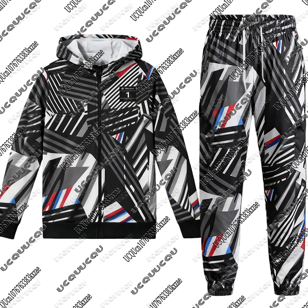 

BMW New Season Zipper+Long Sweatpants Sets Autumn Winter Motorcycle Zipper Jacket BMW Long Pants Men Women BMW Motorcycle Coat