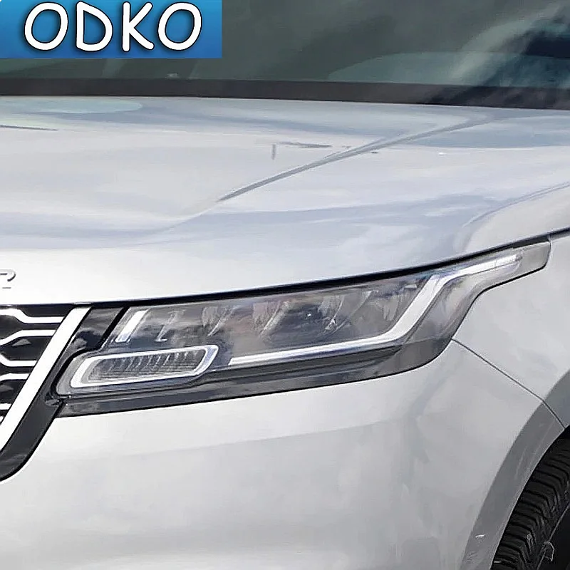 Car Headlight Tint Smoked Black Protective Film TPU Stickers For Range Rover Velar 2017-Present Accessories Anti-Scratch Repair