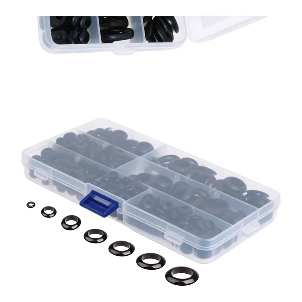 260-Piece Rubber Grommet Collection for Waterproof Sealing and Mechanical Protection in RV Marine Lighting and Audio Setups