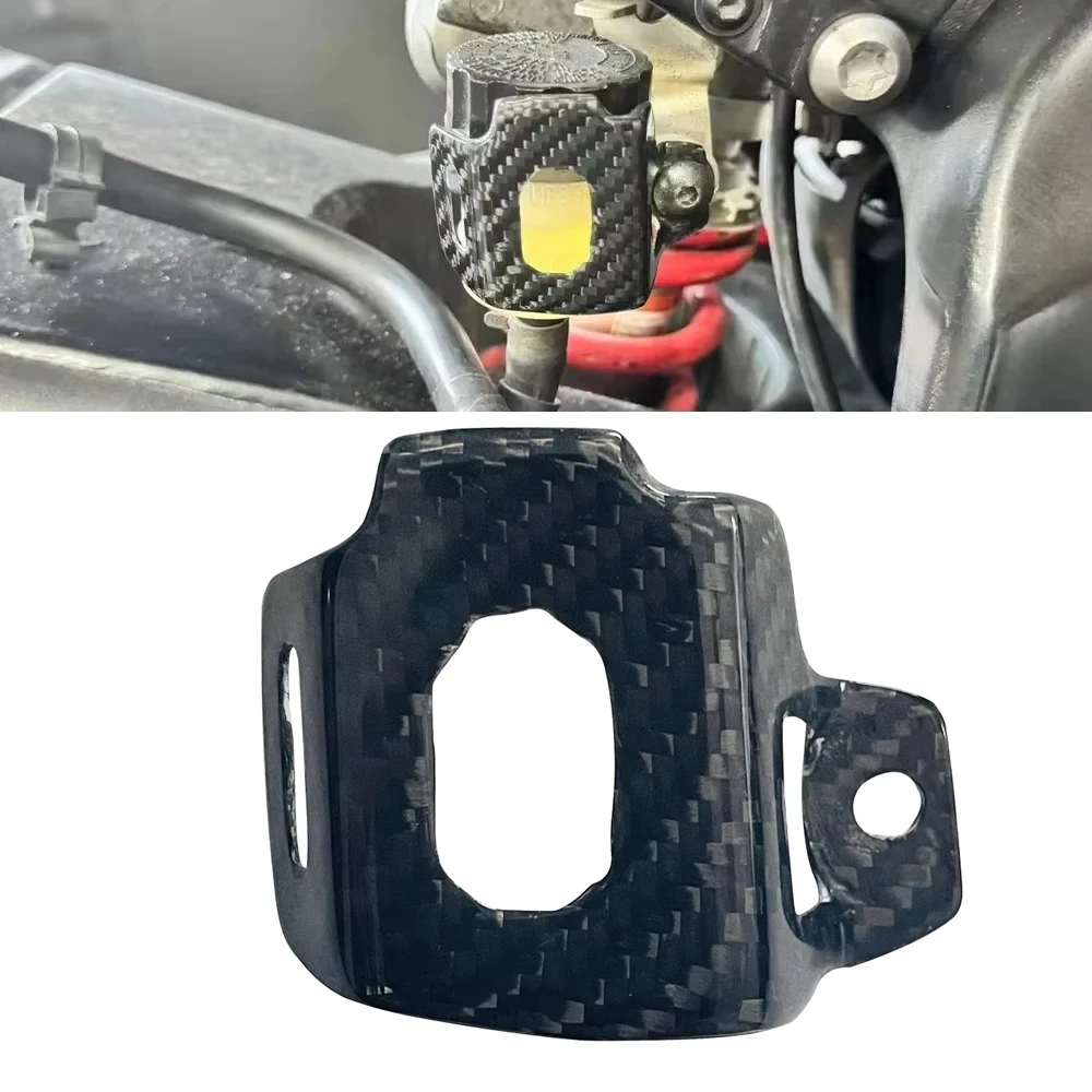 For Triumph Street Triple 765 R RS 2017-2014 motorcycle rear brake pump carbon fiber reservoir protective cover