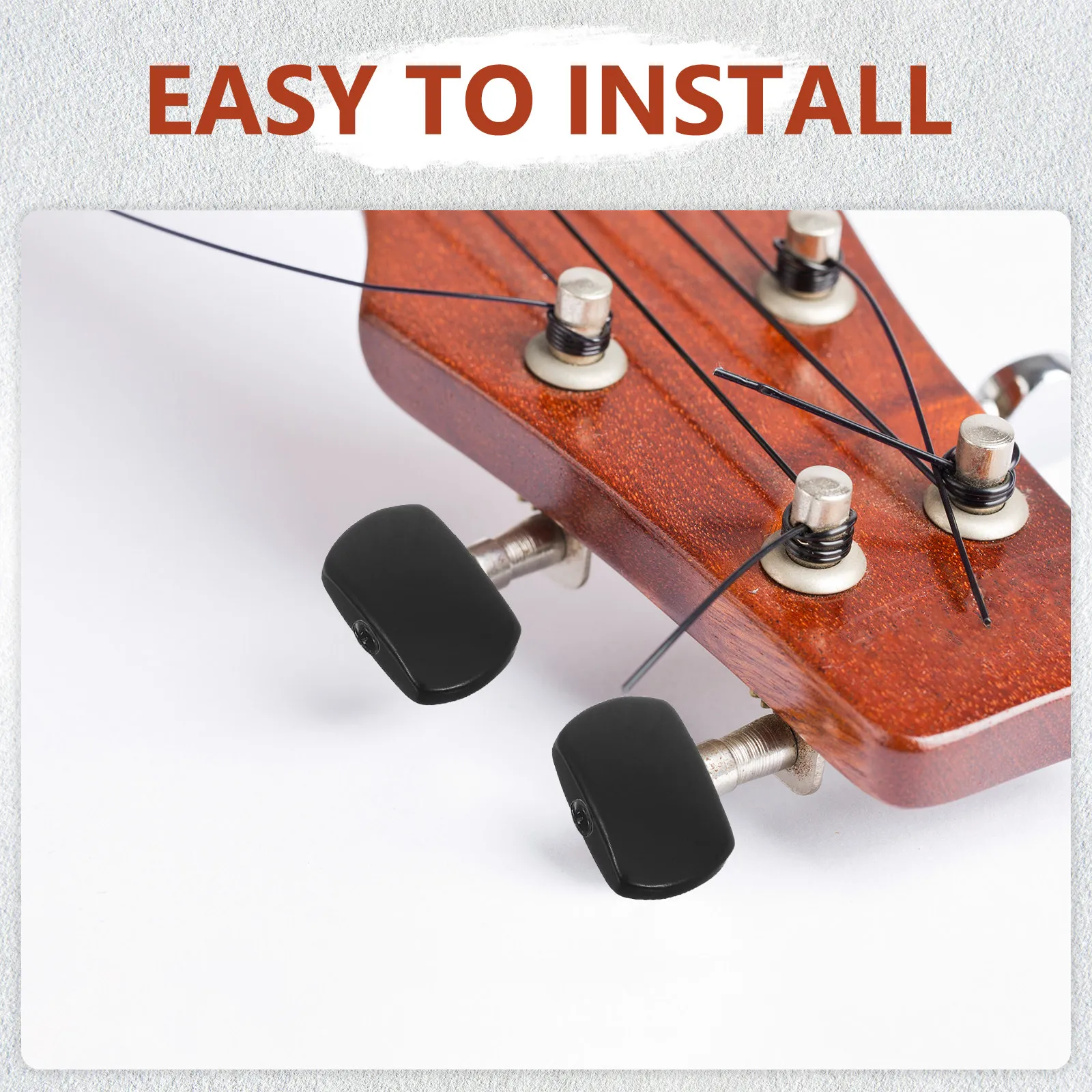 

6 шт. черных тюнеров для гитары из эбенового дерева, прецизионные настройочные ручки для классических гитарных струн, удобный дизайн ручки