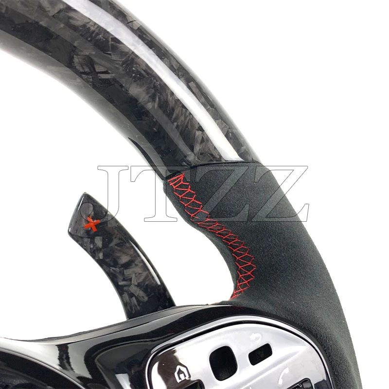 Suitable for Mercedes-Benz W204 W205 W211 AMG GLE CLA Carbon Fiber Steering Wheel Assembly with Paddle Shifters