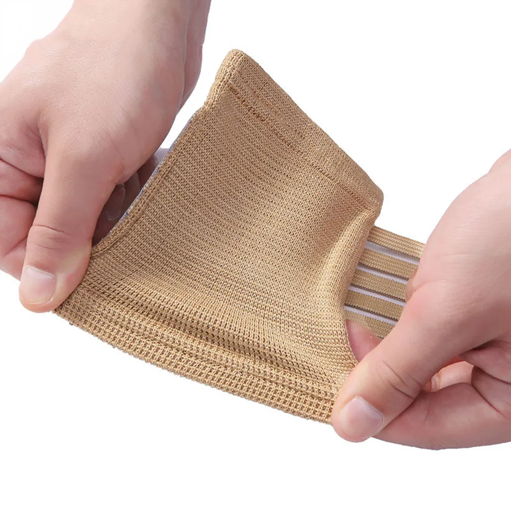 1Pair Wrist Brace Adjustable Nylon Compression Band for Sports Protection Fitness Training Wrist Support Beige