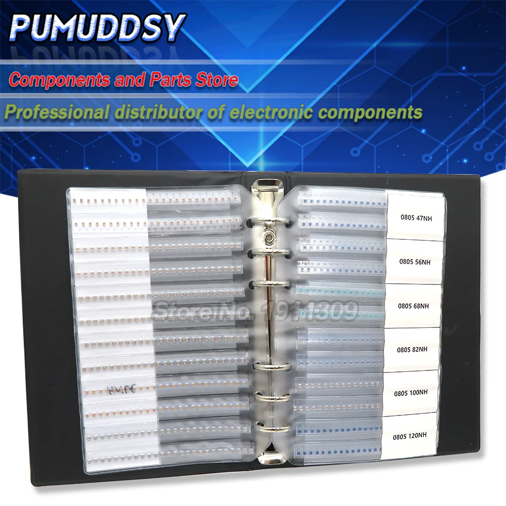 

30/33/42/35Value 0402 0603 0805 Wire Wound SMD Ceramic Inductor Kit hjxrhgal Chip Inductance Sample Book Assortment Sample Book