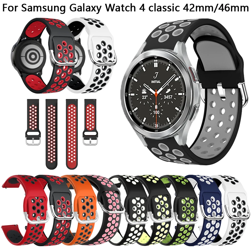 

Breathable Smart Band For Samsung Galaxy Watch 4 Classic 42 46mm / Watch 3 41mm Wriststrap 20mm Smartwatch Wrist Bands Bracelet