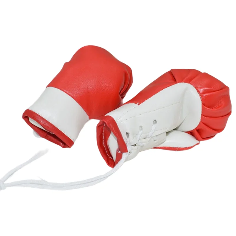 2 Stück große 10 cm Boxhandschuhe Miniatur-Boxhandschuh Schlüsselanhänger Ornament für Autospiegel Zuhause zum Aufhängen von Dekorationszubehör – Detail 8